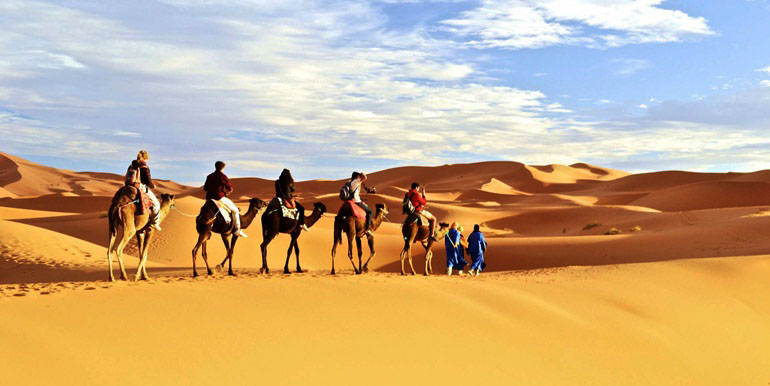 Morocco Desert Erg Chebbi Merzouga Dunes - Sahara Desert Erg 